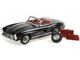 1958 Mercedes Benz 300 SL W198 Roadster Black Red Interior 1/18 Diecast Model Car Minichamps 180039036