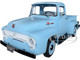 1956 Ford F-100 Mild Custom Pickup Truck Diamond Blue 1/18 Diecast Model Car Auto World AW290