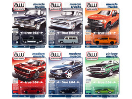 Auto World Premium 2022 Set A of 6 pieces Release 1 1/64 Diecast Model Cars  Auto World 64352 A