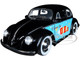 1959 Volkswagen Beetle Black with Graphics I Love the 50's Series 1/24 Diecast Model Car Jada 31382