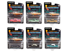 California Lowriders Set of 6 pieces Release 1 1/64 Diecast Model Cars Greenlight 63010