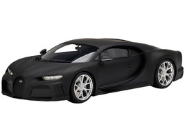 Bugatti Chiron Super Sport 300+ Test Car Matt Black 1/18 Model Car Top Speed TS0346