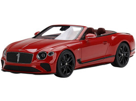 Bentley Continental GT Convertible Mulliner Number 1 Edition Red Dark Red Interior 1/18 Model Car Top Speed TS0362