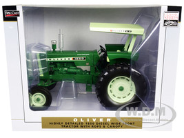Oliver 1850 Diesel Wide Front Tractor ROPS Canopy Green Light Green Top Classic Series 1/16 Diecast Model SpecCast SCT796