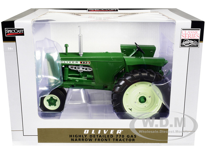 Oliver 770 Gas Narrow Front Tractor Green Classic Series 1/16 Diecast Model SpecCast SCT798