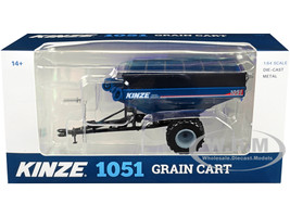 Kinze 1051 Harvest Commander Grain Cart with Flotation Tires Blue 1/64 Diecast Model SpecCast GPR1339