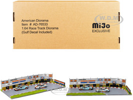 Race Track Gulf Oil Diorama with Decals 1/64 Scale Models American Diorama 76533