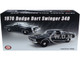 1970 Dodge Dart Swinger 340 Black White Tail Stripe Limited Edition 738 pieces Worldwide 1/18 Diecast Model Car ACME A1806407