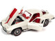 1967 Chevrolet Corvette 427 Coupe White Red Stinger Stripe Red Interior 1/18 Diecast Model Car Auto World AMM1279