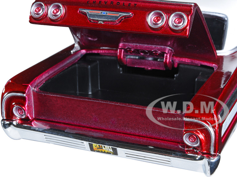 1964 Chevrolet Impala Lowrider Hard Top Candy Red Metallic White