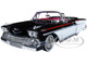 1958 Chevrolet Impala Convertible Lowrider Black White Red Interior Get Low Series 1/24 Diecast Model Car Motormax 79025