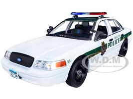 2006 Ford Crown Victoria Police Interceptor White Green Duluth Police Minnesota Fargo 2014-2020 TV Series Hollywood Series 1/24 Diecast Model Car Greenlight 84153