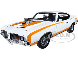 1972 Oldsmobile 442 Hurst Drag Outlaw White Gold Stripes Limited Edition 660 pieces Worldwide 1/18 Diecast Model Car ACME A1805620