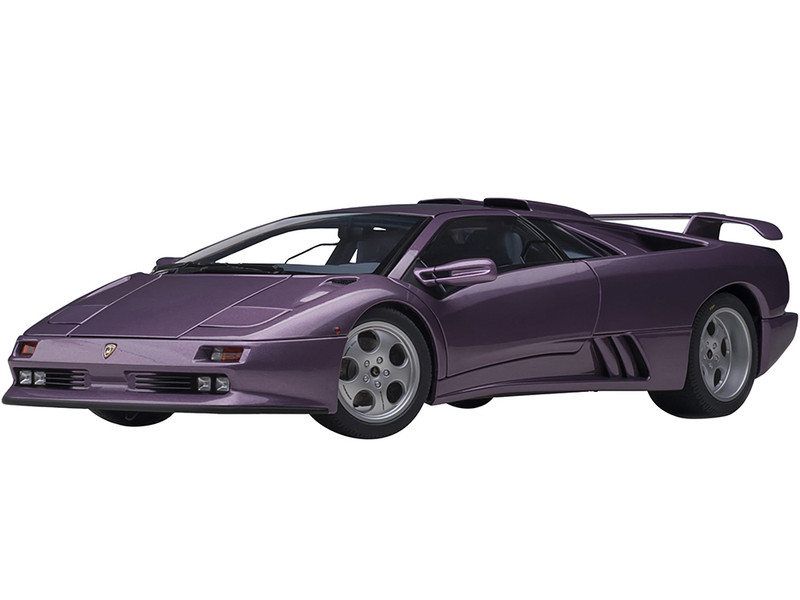 Lamborghini Diablo SE30 Jota Viola SE30 Purple Metallic Blue Interior 1/18 Model Car Autoart 79142