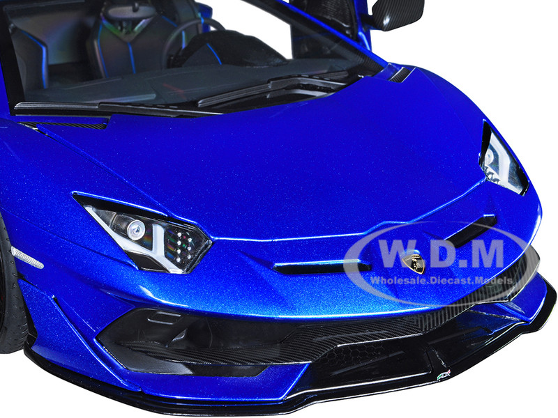 Lamborghini Aventador SVJ Blue Nethuns Metallic 1/18 Model Lamborghini Aventador SVJ Blue Nethuns Metallic 1/18 Model