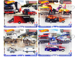 Team Transport Series 4 piece Set Diecast Model Cars Hot Wheels FLF56-956M