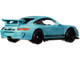 Porsche 911 GT3 RS Light Blue Black Stripes Deutschland Design Series Diecast Model Car Hot Wheels HCJ94