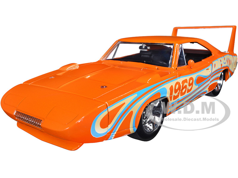 1969 Dodge Charger Daytona Orange Metallic with Graphics I Love the 1960's Series 1/24 Diecast Model Car Jada 31389