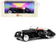 1939 Delage D6-70 Cabriolet Top Down RHD Right Hand Drive Letourneur & Marchand Black Red Interior Limited Edition 250 pieces Worldwide 1/43 Model Car Esval Models EMEU43023 A