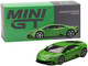 Lamborghini Huracan EVO Verde Mantis Green Metallic Limited Edition 4200 pieces Worldwide 1/64 Diecast Model Car True Scale Miniatures MGT00328