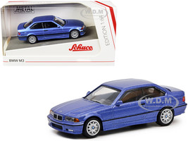 BMW M3 E36 Blue Metallic 1/64 Diecast Model Car Schuco 452027200