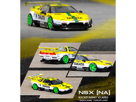 NSX NA1 Rocket Bunny V2 Aero RHD Right Hand Drive Takata Dome Concept Livery 1/64 Diecast Model Car Inno Models IN64-NSXP-TKT