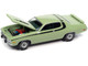 1973 Plymouth Road Runner 440 Mist Green Black Stripes Green Interior Vintage Muscle Limited Edition 14910 pieces Worldwide 1/64 Diecast Model Car Auto World 64352-AWSP096 A