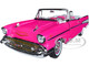1957 Chevrolet Bel Air Convertible Pink Barbie Silver Screen Machines 1/18 Diecast Model Car Auto World AWSS128