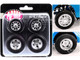 Show Chrome Gasser Wheels and Tires Set of 4 pieces from 1940 Gasser for 1/18 Scale Models ACME A1800921W
