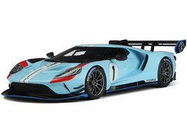 2017 Ford GT White with Red Stripes 1/18 Model Car GT Spirit GT097