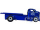 1947 Ford COE Flatbed Truck Dark Blue Metallic White Top The Famous Motor Cars Extra Wheels Just Trucks Series 1/24 Diecast Model Jada 33853