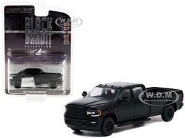 2021 RAM 2500 4x4 Crew Cab Pickup Truck Matt Black Black Bandit Series 26 1/64 Diecast Model Car Greenlight 28090 F