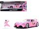 Toyota FT-1 Concept Pink Metallic Pink Ranger Diecast Figurine Power Rangers Hollywood Rides Series 1/32 Diecast Model Car Jada 33079