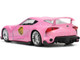 Toyota FT-1 Concept Pink Metallic Pink Ranger Diecast Figurine Power Rangers Hollywood Rides Series 1/32 Diecast Model Car Jada 33079