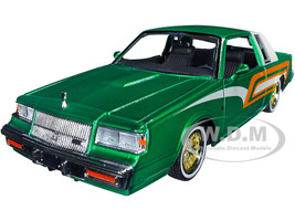 1987 Buick Regal 3.8 SFI Turbo Green Metallic Cream with Graphics Get Low Series 1/24 Diecast Model Car Motormax 79023