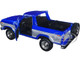 1978 Ford Bronco Ranger XLT Open Top Spare Tire Blue Metallic Silver Timeless Legends Series 1/24 Diecast Model Car Motormax 79372