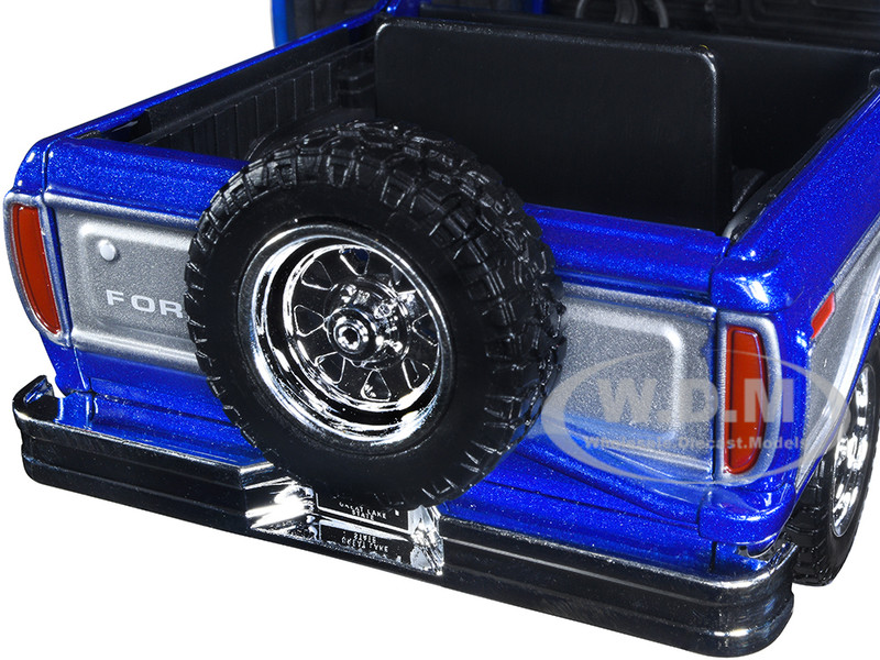 1978 Ford Bronco Ranger XLT Open Top Spare Tire Blue Metallic