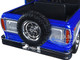 1978 Ford Bronco Ranger XLT Open Top Spare Tire Blue Metallic Silver Timeless Legends Series 1/24 Diecast Model Car Motormax 79372