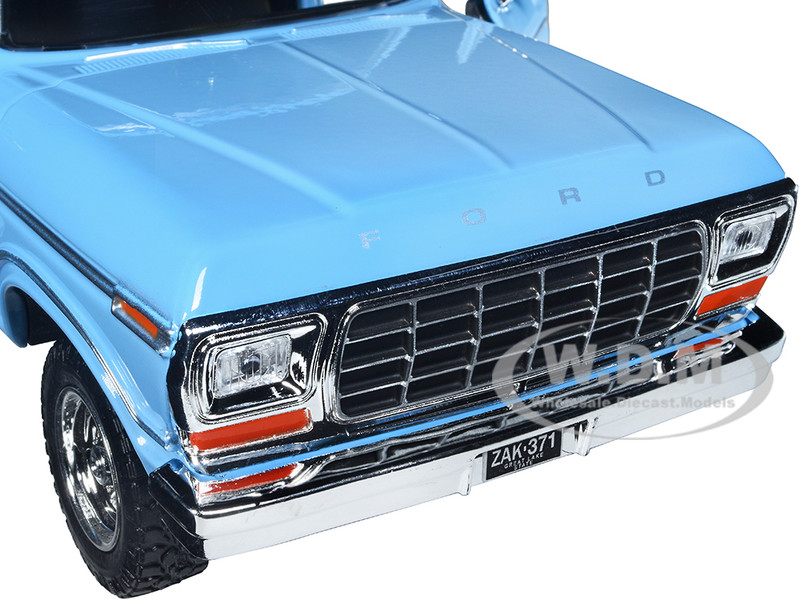 1978 Ford Bronco Custom Light Blue White Timeless Legends Series 1
