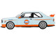 BMW M3 E30 #10 Gulf Oil Light Blue Orange Stripes 1/64 Diecast Model Car True Scale Miniatures MGT00314