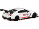 Nissan GT-R Nismo GT3 White Silver Top and Graphics 2018 Presentation Limited Edition 3600 pieces Worldwide 1/64 Diecast Model Car True Scale Miniatures MGT00327