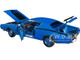 1971 Dodge Charger R/T 426 Hemi Blue Metallic Black Stripes Class of 1971 1/18 Diecast Model Car Auto World AMM1274