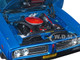 1971 Dodge Charger R/T 426 Hemi Blue Metallic Black Stripes Class of 1971 1/18 Diecast Model Car Auto World AMM1274