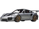 Porsche 911 991.2 GT2 RS Weissach Package GT Silver Carbon Stripes 1/18 Model Car Autoart 78174