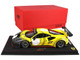 Ferrari 488 GT Modificata Yellow Gray with Graphics DISPLAY CASE Limited Edition 248 pieces Worldwide 1/18 Model Car BBR P18203