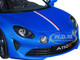 2021 Alpine A110S F1 Team Blue Metallic Matt Black with Stripes Graphics Trackside Edition Competition Series 1/18 Diecast Model Car Solido S1801615