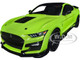 2020 Ford Mustang Shelby GT500 Grabber Lime Green Metallic with Black Top Stripes 1/18 Diecast Model Car Solido S1805902