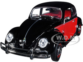 1952 Volkswagen Beetle Deluxe Black Red with Red Interior Limited Edition 9600 pieces Worldwide 1/24 Diecast Model Car M2 Machines 40300-92A