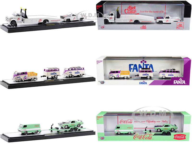 Auto Haulers 3 Sodas Set of 3 pieces Release 16 Limited Edition 8400 pieces Worldwide 1/64 Diecast Models M2 Machines 56000-TW16