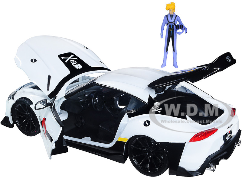 2020 Toyota Supra White Roy Focker Diecast Figurine Robotech